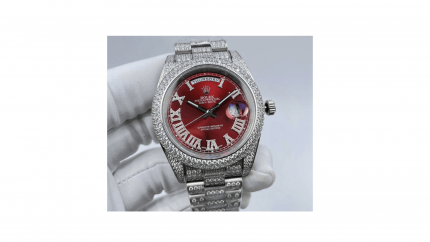 Red face rolex hot sale iced out